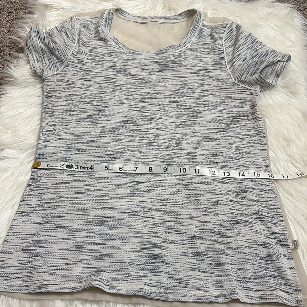 Lululemon Beat The Heat Short Sleeve Tiger Space Dye Shirt See Through Mesh Back